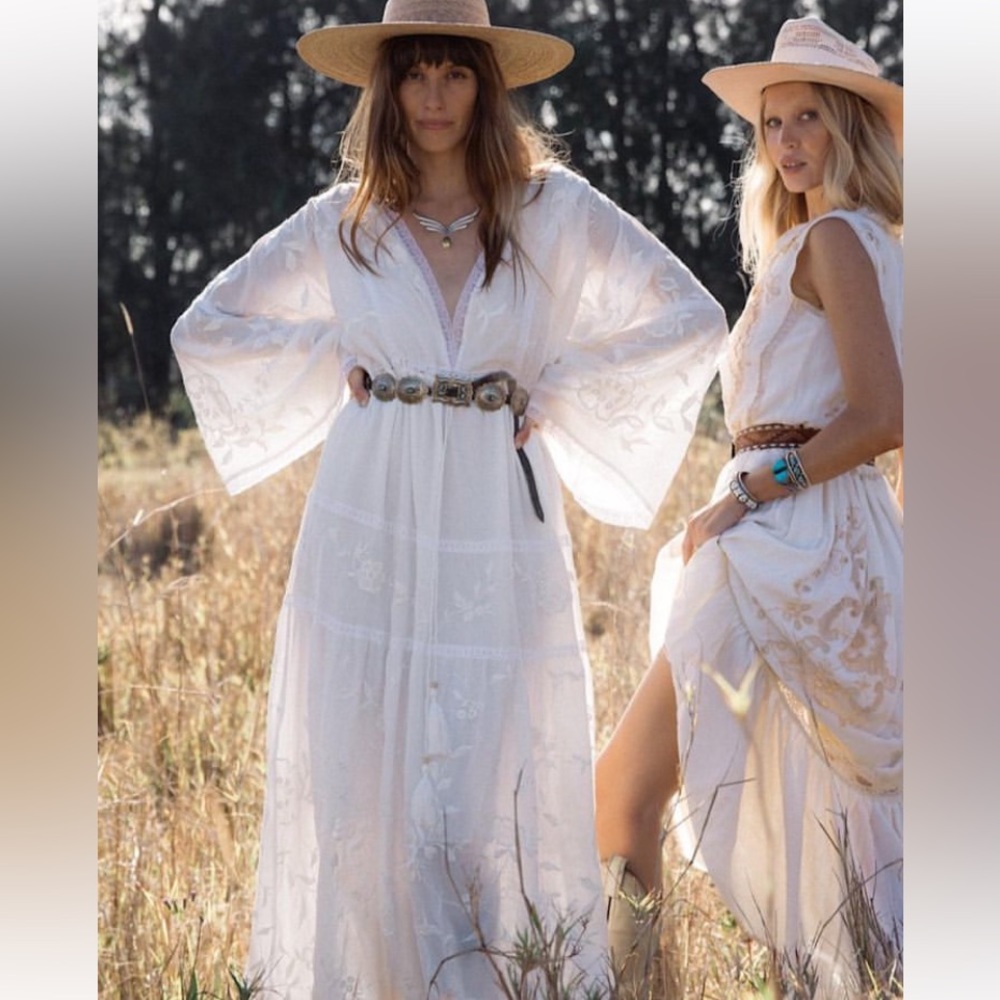 SOLD💫 Chasing Unicorns Just Like A Woman Embroidered Kaftan Maxi